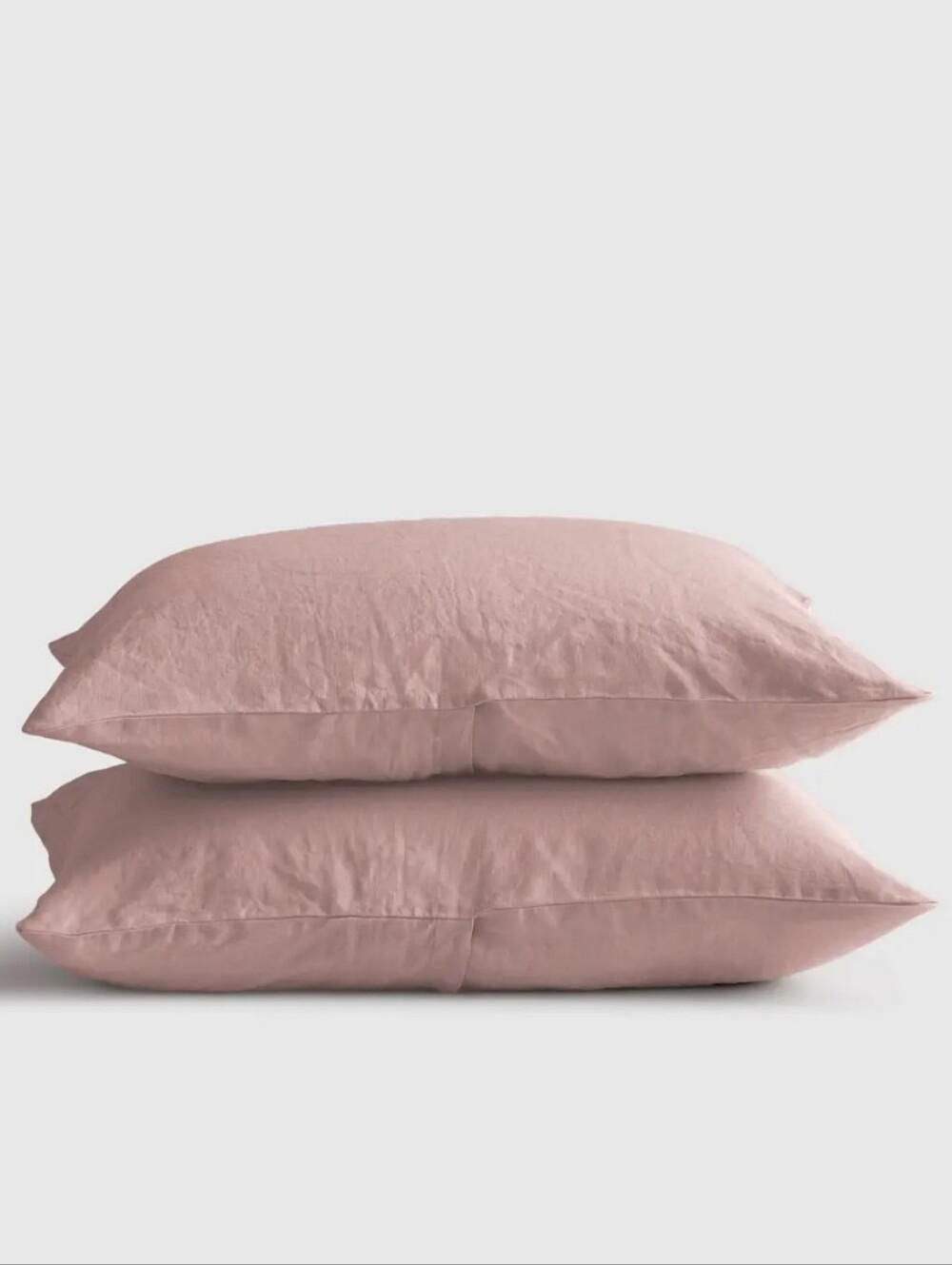 Quince European Linen Sham Set - King, Dusty Mauve